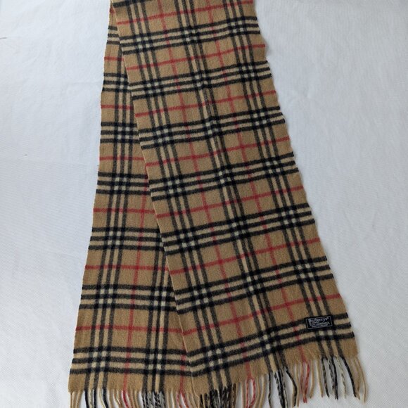 Burberrys Unisex Winter Scarf Beige – Pre-Owned – Lambswool Classic Check Scarf - Picture 2 of 6